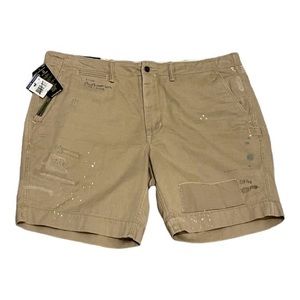 New Polo Ralph Lauren Straight Fit Paint Splatter Utility Shorts. Size 38